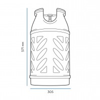 Композитный газовый баллон 24.5л Hexagon Ragasco, пропан 10 кг, бутан 12 кг, с клапаном G12 (европейский формат)